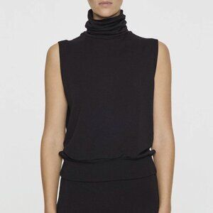 Bleusalt Sleeveless Turtlenecks In Black & Unbleached